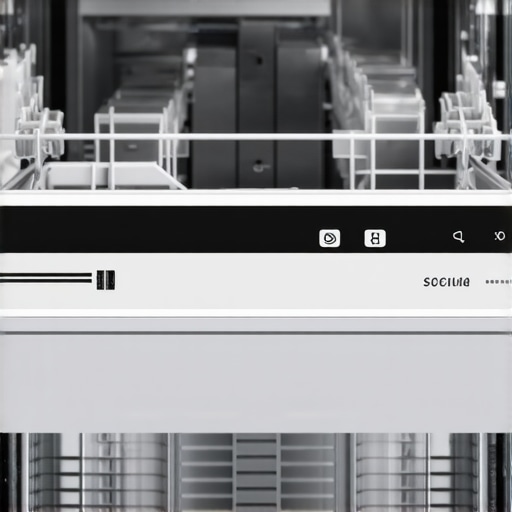 Modern dishwasher showcasing soundproof panels and vibration damping mounts for silent operation.