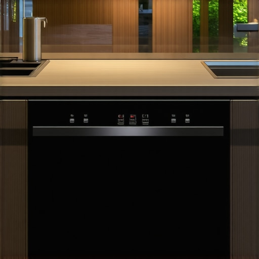 Modern dishwasher with advanced insulation and sleek design in kitchen.