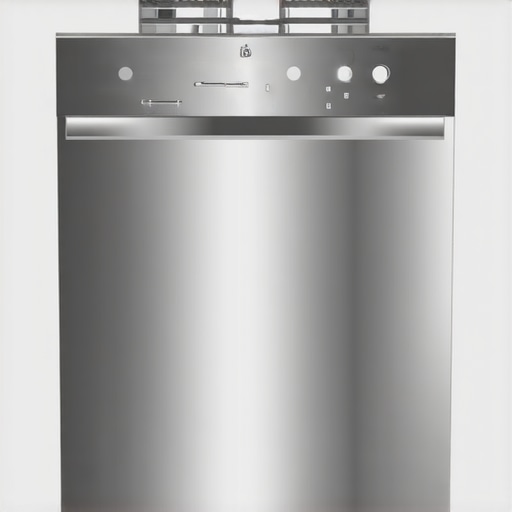Modern stainless steel dishwasher in a kitchen setting, showcasing quiet technology.
