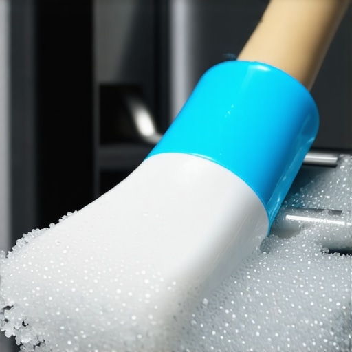 Cleaning dishwasher spray arm with a brush Hand cleaning dishwasher spray arm with a small brush to remove mineral buildup