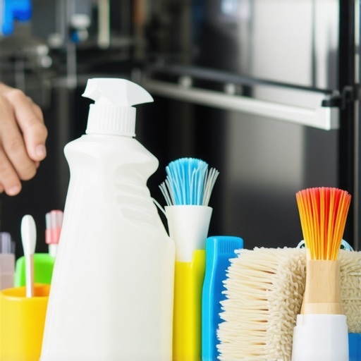 Person cleaning dishwasher spray arms with brushes to improve water flow.