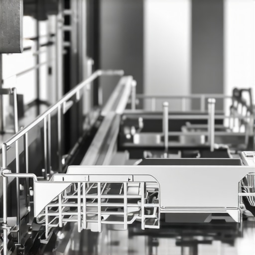 Close-up of stainless steel dishwasher interior showing advanced insulation and rack design for quiet operation.