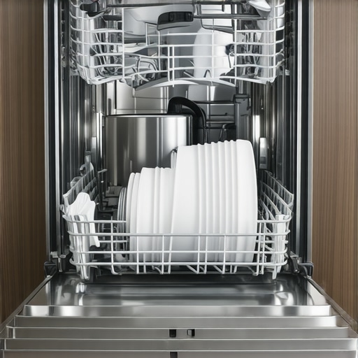 Modern stainless steel dishwasher operating quietly in a sleek kitchen.