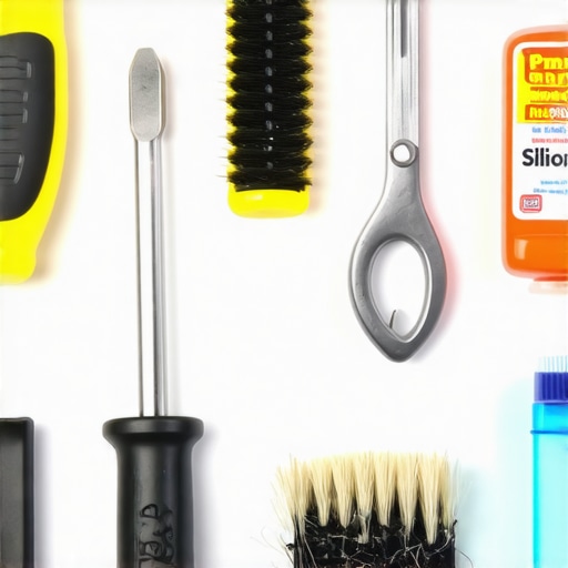 A collection of professional-grade tools for dishwasher upkeep, emphasizing maintenance and repair.