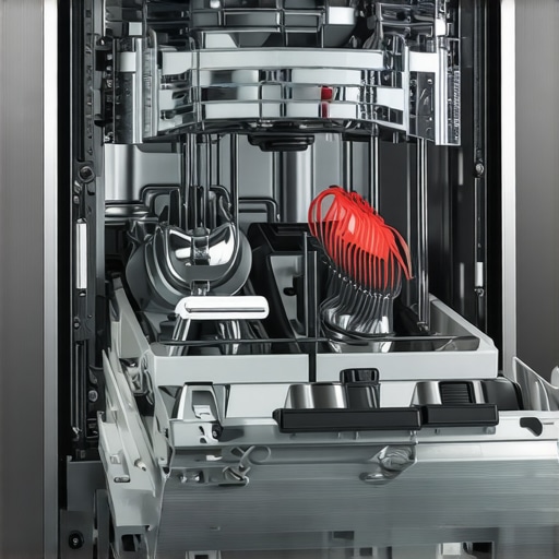 Innovations in Quiet Dishwasher Design Modern quiet dishwasher with vibration insulation in a contemporary kitchen