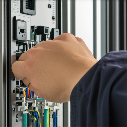 Technician checking dishwasher's control panel and wiring for signs of overheating