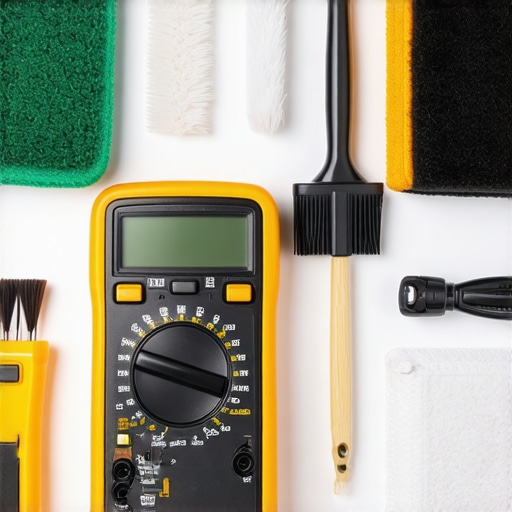 A collection of maintenance tools for dishwasher repair and upkeep